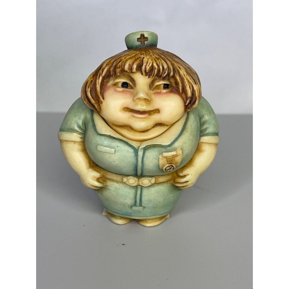 Pot Bellys nurse RN figurine w lid Harmony Kingdom design The Health Maker 2001